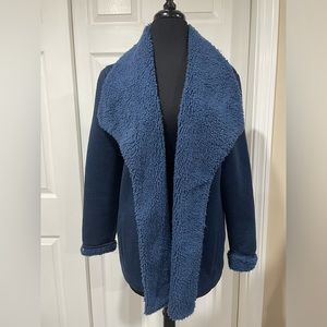 L.L.Bean Blue Fleece Coat, Medium